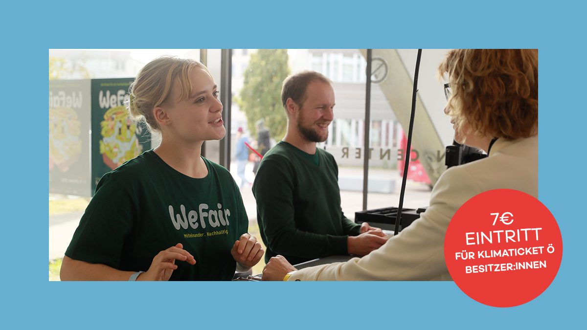 Vom 13.-15. Oktober ist die #WeFair in Linz der Place-to-be! 🚨🎟️ Special Deal für KlimaTicket Ö-Besitzer:innen: Komm rein für € 7,- statt € 9,- bzw. € 6,50 im VVK . Entgeltliche Einschaltung des Klimaschutzministeriums . #NieOhneMeinKlimaTicket #EinsFürAlle #Messe