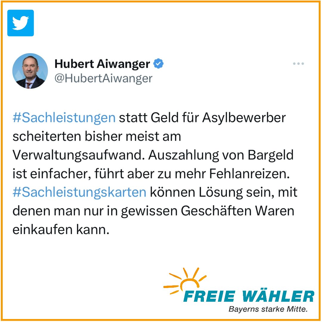 ‼️ Lösungsvorschläge ✅ statt #wegschauen! #Ampel #Faeser 

++ <a href="/HubertAiwanger/">Hubert Aiwanger</a>
👇 #Migration #Aiwanger #FREIEWÄHLER