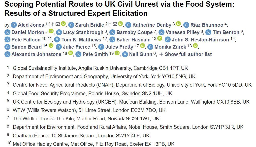 Thanks to our Advisory Board on survey of food experts on UK food risks that could cause civil unrest, out today <a href="/Katherine_Denby/">Katherine Denby</a> <a href="/RiazGFS/">Riaz Bhunnoo</a> Dan Morton @CEHScienceNews <a href="/lucystanbrough/">Lucy Stanbrough</a> @barnaby_coupe Vanessa Pilley <a href="/timgbenton/">Tim Benton</a> <a href="/PeteFalloon/">Pete Falloon</a> with <a href="/aledjones_gsi/">Aled Jones </a> buff.ly/46M5QL9