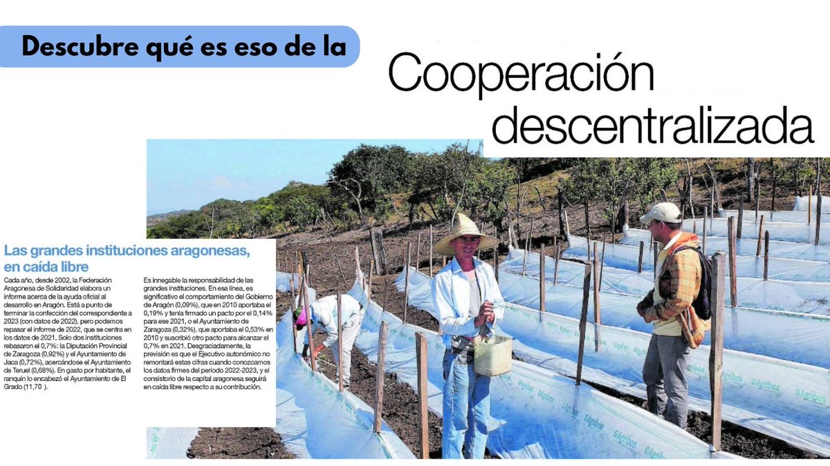 💪Frente a las voces que cuestionan la legitimidad de la ayuda internacional de autonomías y entes locales, desde la FAS defendemos esta seña de identidad de la cooperación española y aragonesa.✌️
Entra en la noticia 👇
tinyurl.com/ymsfxs92
Artículo <a href="/CATCODES/">Catcodes - Unizar</a> <a href="/periodicoaragon/">El Periódico de Aragón</a>