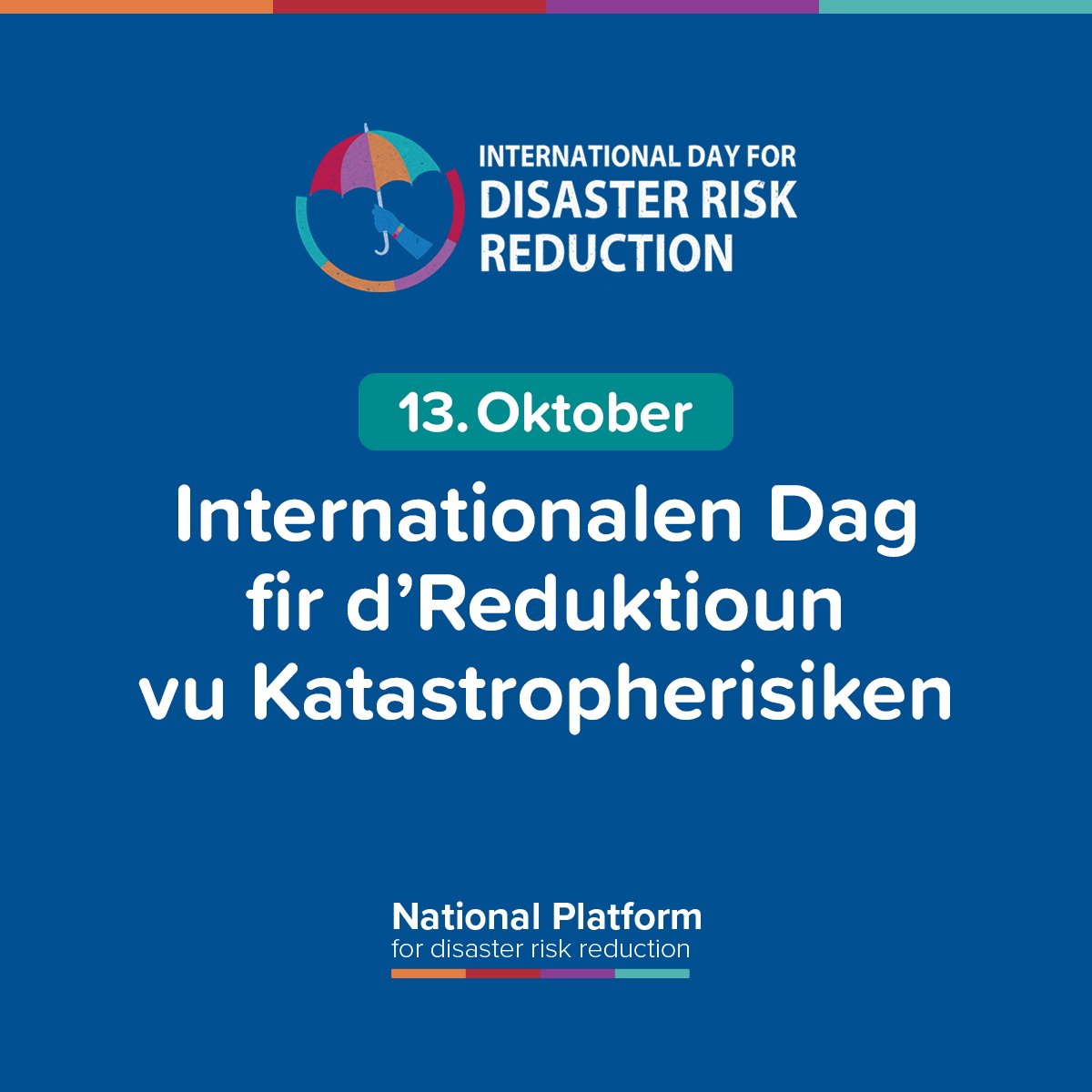 In 2020, I launched Luxembourgs national #DRR platform. We work on strenghtening risk management on all levels and the resilience of our communities to be better prepared for possible disasters. #DRRday #BreakTheCycle #ItsAllAboutGovernance @UNDRR @MINTLuxembourg @gouv_lu