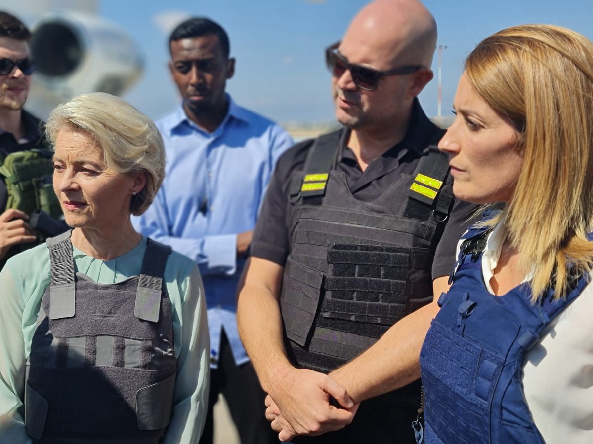 Back in Israel.

We are here with a message of solidarity after the worst terror attack #Israel has endured in generations.

Terror will not prevail. How we respond matters.

We can - we must - stop Hamas. And do what we can to mitigate humanitarian consequences.

<a href="/vonderleyen/">Ursula von der Leyen</a>