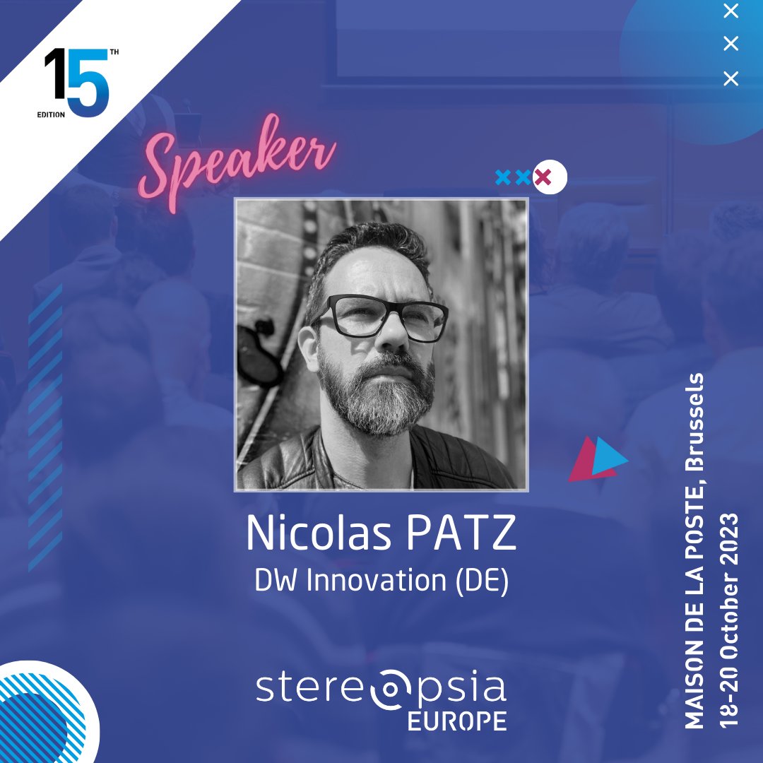 XRECO_EU's tweet photo. Nico Patz (@DeutscheWelle) & @patrickdelange (Sound Innovation) are set to dazzle at @Stereopsia with #XReco. Dive into the realms of #XR & #immersive #media with them!
Stereopsia Europe: Oct 18-20 - Brussels, Belgium
👉https://t.co/jlj1DDOGlV
ℹ️https://t.co/yMqzLmIrUJ https://t.co/zvmTtwAqml