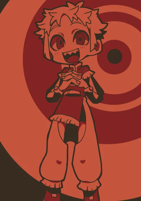 #リプもらった番号の色を使って絵を描く 15番ヴァンパイアキッスで描きました～!三色むずかち～～!!