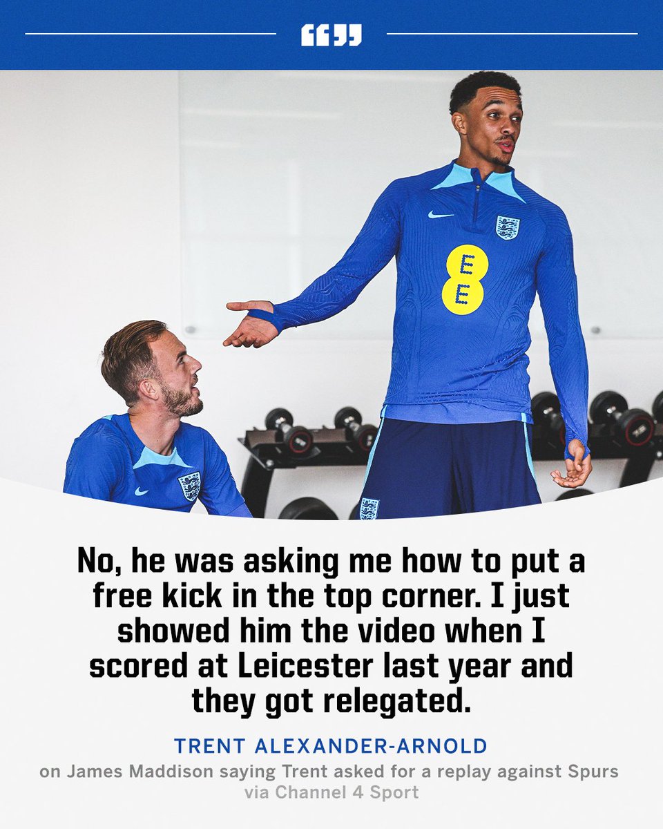 This response from Trent Alexander-Arnold when asked if he told James Maddison he wanted a replay against Spurs 😂