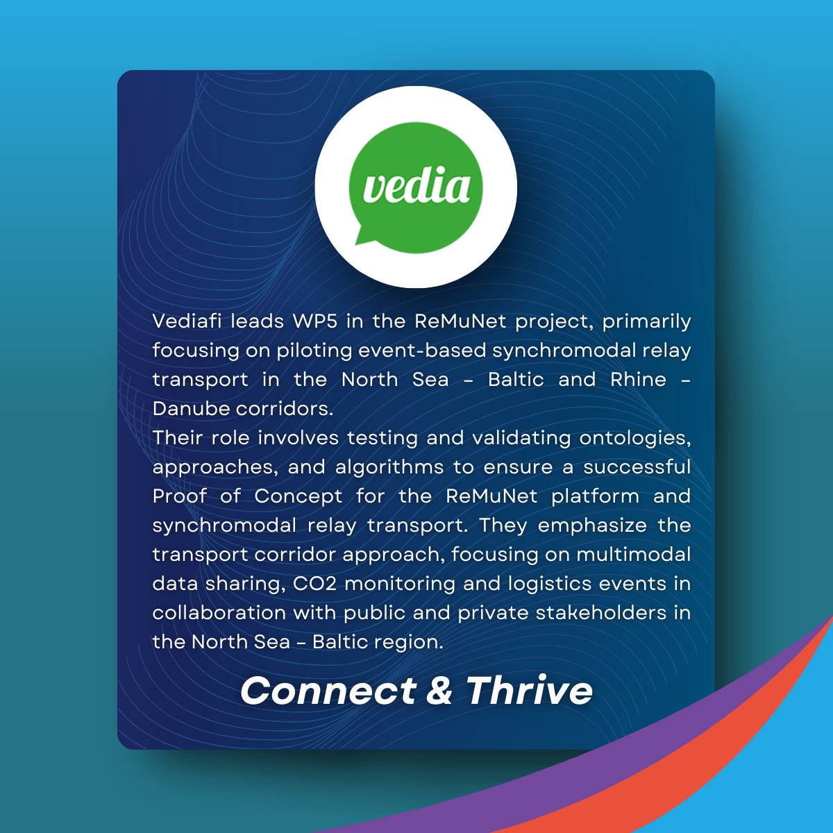 ReMuNetProject's tweet photo. 🤝#MeetOurPartner @Vedia_fi ! https://t.co/RUSG41UK7u
