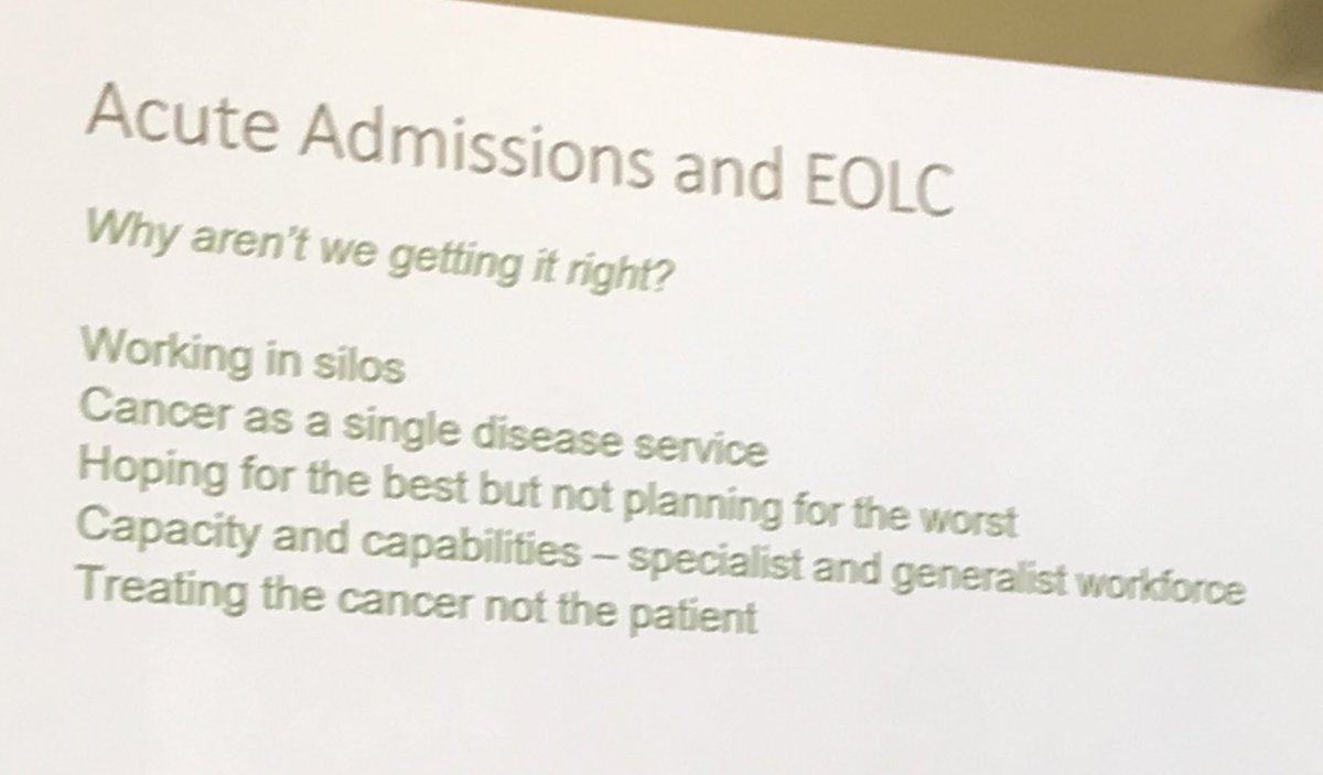 LesleyLesleys's tweet photo. Always great to hear from @drol007 about the economic benefits of Enhanced Supportive Care, but also the importance of identifying urgent care episodes in order to initiate supportive/palliative care conversations #ESCTOX2023 https://t.co/MTYjL4eJVl