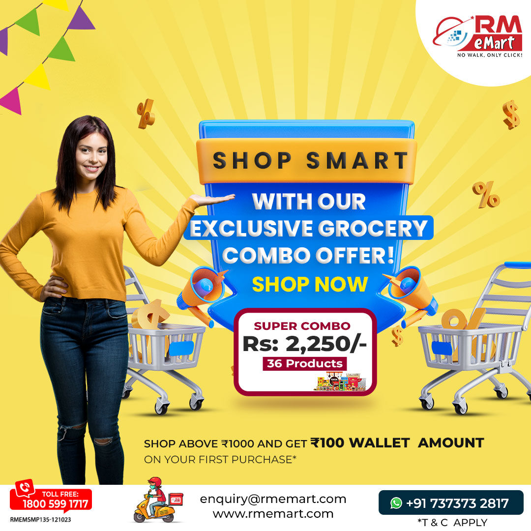 Shop now and save with our Grocery Combo Pack (36 items)!

Get all essentials in one package, saving time and money.

Limited stock - shop stress-free before it's gone! 

🛒Google search 'RM eMart' to shop. 

#RMeMart #OnlineGroceryShopping