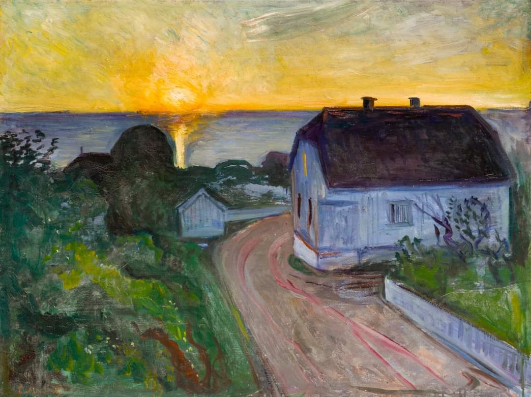 elusive_moose's tweet photo. #Sunrise in Asgardstrand (1893-1894) by Norwegian artist Edvard Munch #Norway #art 🎨 https://t.co/aK7bdXwdjf