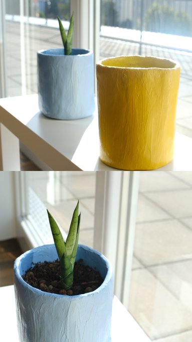 I cant wait to make cute planters like these with the huge amount of cardboard boxes from my move. 🥰🪴  I