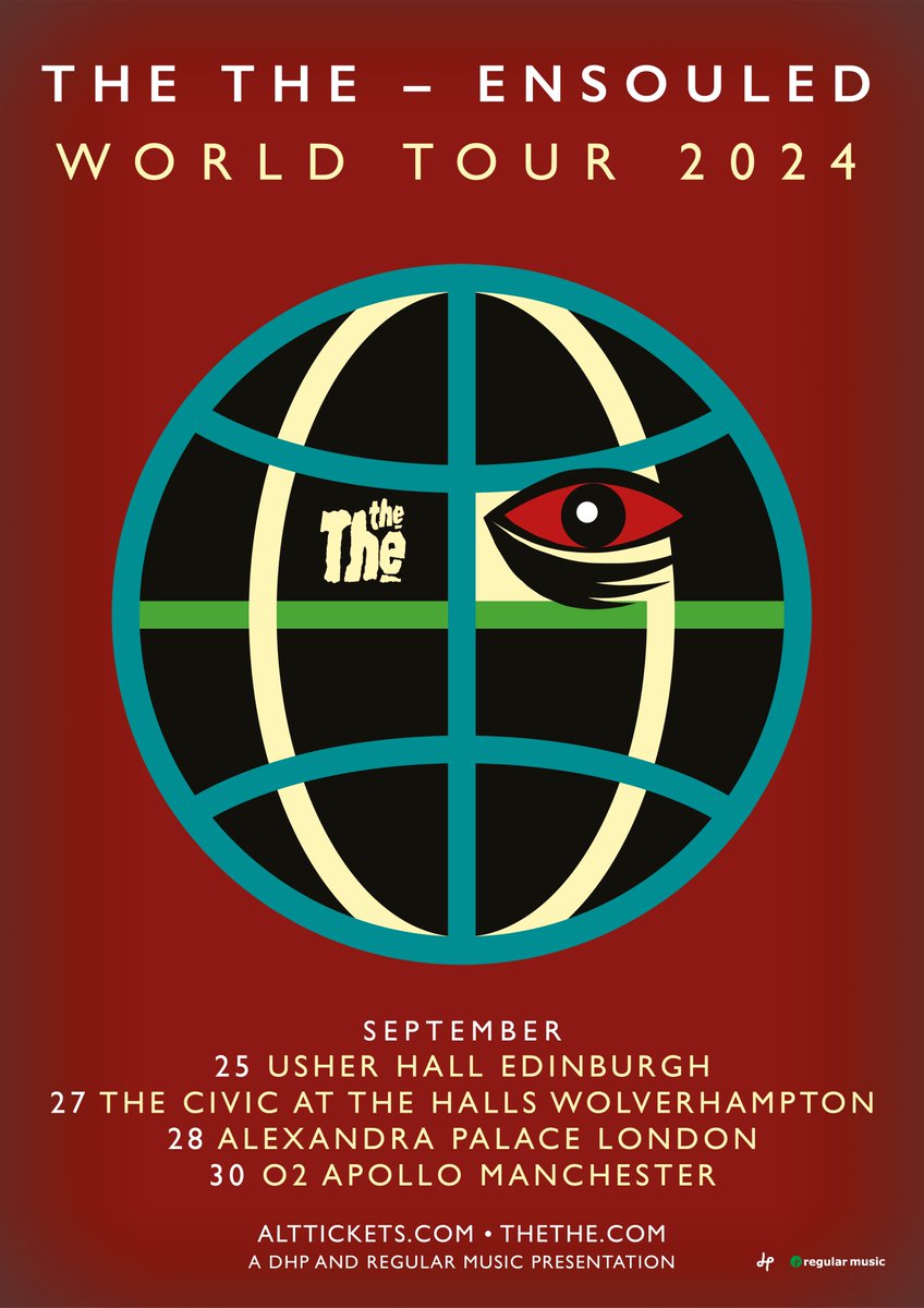 Tickets for the first available shows of THE THE’s Ensouled World Tour 2024 are on general sale as of 10am (BST) today via the links below! WOLVERHAMPTON/LONDON/MANCHESTER alttickets.com/the-the-tickets EDINBURGH ticketmaster.co.uk/venueartist/44…