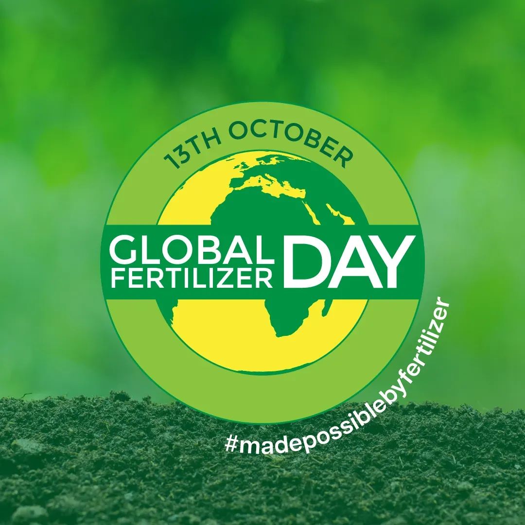 We're celebrating Global Fertilizer Day today, October 13! 

Hats off to farmers around the globe for using #fertilizer to feed the world sustainably. 

#FertilizerDay #MadePossibleByFertilizer
