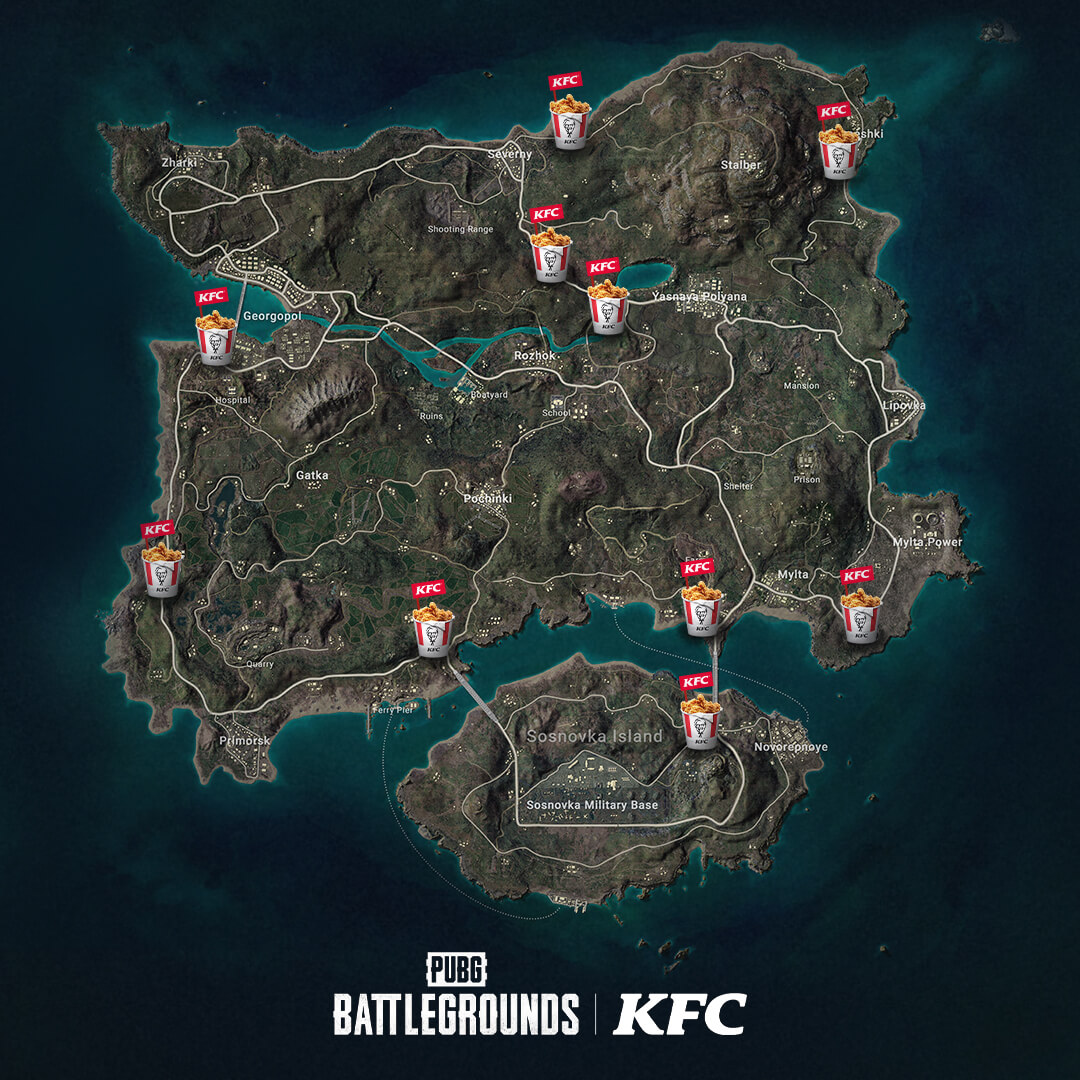 Diese "finger lickin' good" Chickens sind überall auf Erangel zu finden! Worauf wartet ihr noch? 👀

Ab nach Erangel und schaut dieses Wochenende in allen #KFC Restaurants vorbei!

#PUBG #PUBGxKFC