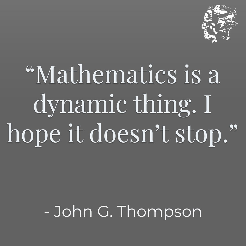 This day marks the birthday of John Griggs Thompson!

Thompson received The Abel Prize in 2008 together with Jacques Tits.

#AbelPrize #AbelPrize2008