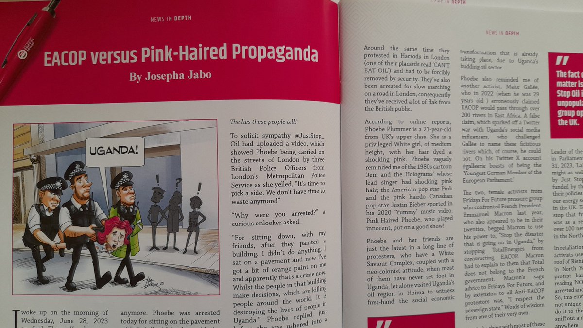 josephajabo's tweet photo. OUT NOW: Read my response to Just Stop Oil, in my opinion, '#EACOP versus Pink-Haired #Propaganda' in the 3rd issue of @BarrelMagazine at only 25k. You can contact us directly for a copy. #oilandgas, #SupportEACOP #FirstOil2025 ⛽️ https://t.co/Ons5V6bkfp