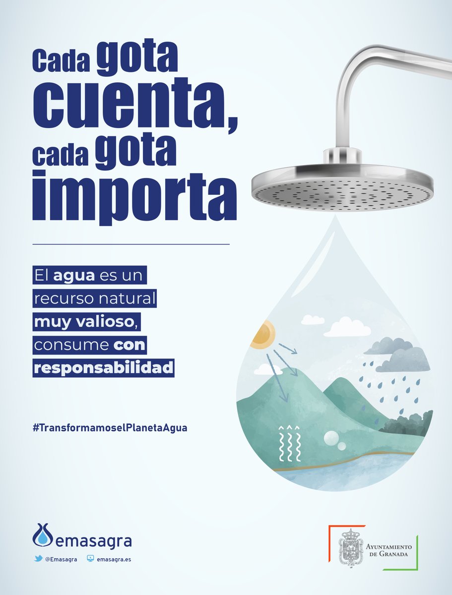 Emasagra's tweet photo. 𝐂𝐚𝐝𝐚 𝐠𝐨𝐭𝐚 𝐜𝐮𝐞𝐧𝐭𝐚, 𝐜𝐚𝐝𝐚 𝐠𝐨𝐭𝐚 𝐢𝐦𝐩𝐨𝐫𝐭𝐚 💧

El agua es un recurso natural muy valioso, consume con responsabilidad #TransformamoselPlanetaAgua https://t.co/hq9MCsp43f