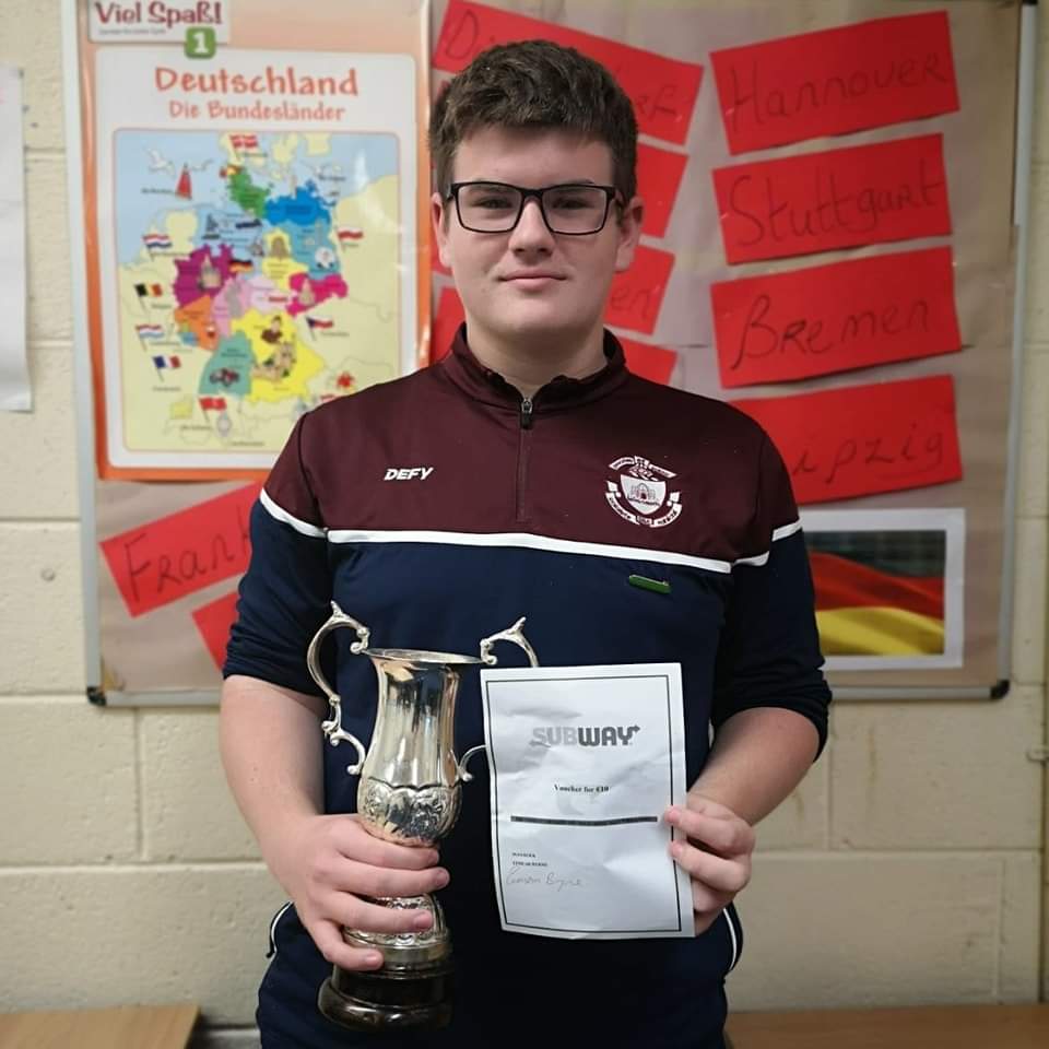 #awardwinningstudents ⭐
Congratulations to our September TY student of the month 🥁🥁 Andreas Chiotis. Enjoy your subway voucher Andreas. Thank you to Ms O'Sullivan for the photo.
