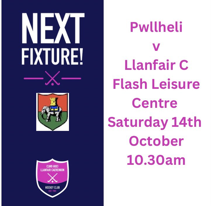 🏑 FIRST MATCH OF THE SEASON 🏑

🆚 Pwllheli
📍 Flash Leisure Centre 
📆Saturday 14th October 
⏰10.30am

Come down to support our ladies in pink in their first league game of the season 💪🏼