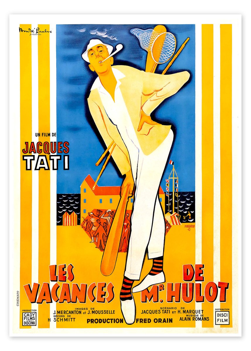 GoodbyePrime's tweet image. Definitely gonna try and catch this #Tati classic Mr. Hulot's Holiday (1953).    For the first time on @TalkingPicsTV . It is on the late afternoon on Thur 18th Oct.