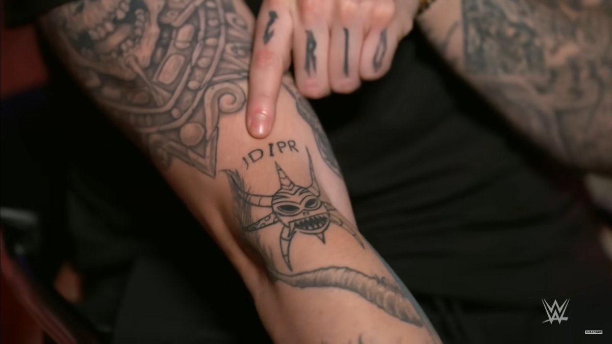 Dominik Mysterio on the members of Judgment Day getting matching tattoos  after #WWE Backlash earlier this year: \, image size:1200x675