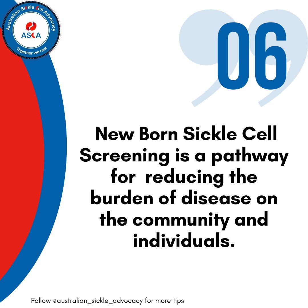 AuSickle's tweet photo. โจ Early detection, brighter tomorrows! Support Newborn Sickle Cell Screening and empower lives. โจ Let's make a difference together! โจ ๐ช
@healthgovau
#SickleCellDisease
#Australiansicklecell #TeamASCA" https://t.co/S0OtZObHO0
