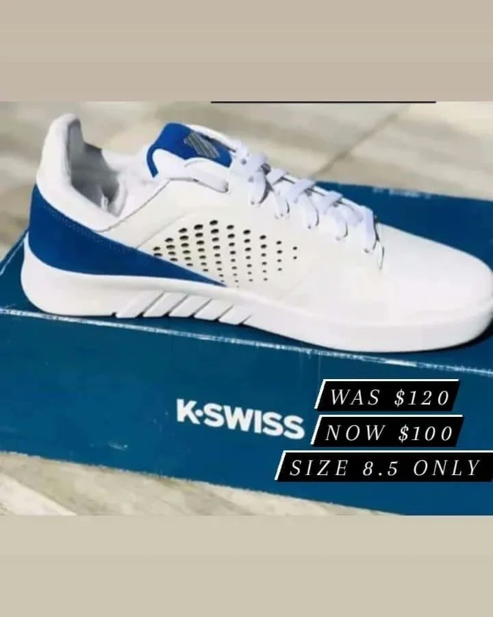 essentialZim's tweet image. K.Swiss? Anyone?
#clearancesale 
#originalsonly 
#boxed 
#Sneakers 
#perfumes 
#Essentialcollection 
#weareopen 
#bigbrandsunderoneroof 
#Visit us at Corner Lezard Avenue and Prince Edward road Milton park, Kensington ✅
+263783945122 app/calls✅
@essentialZim