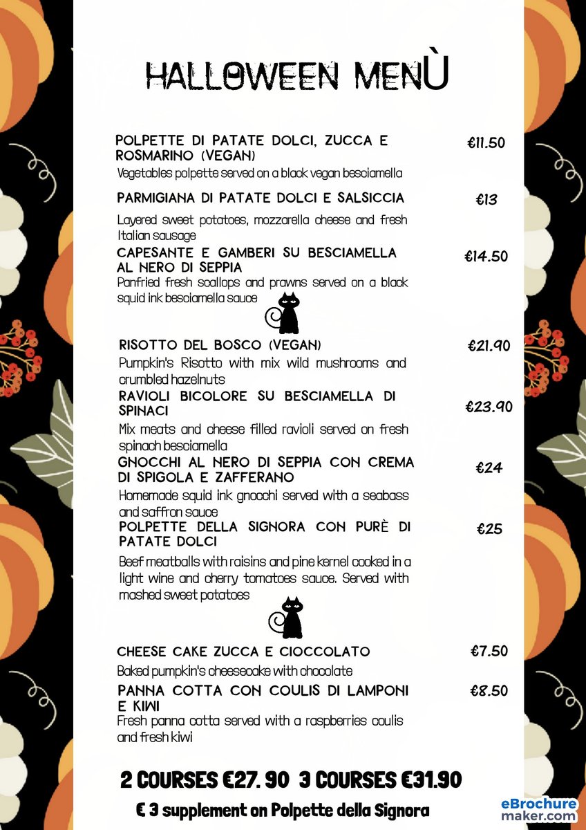 .... Weekend Menu....

HALLOWEEN VIBES🕸️👻🦇🎃