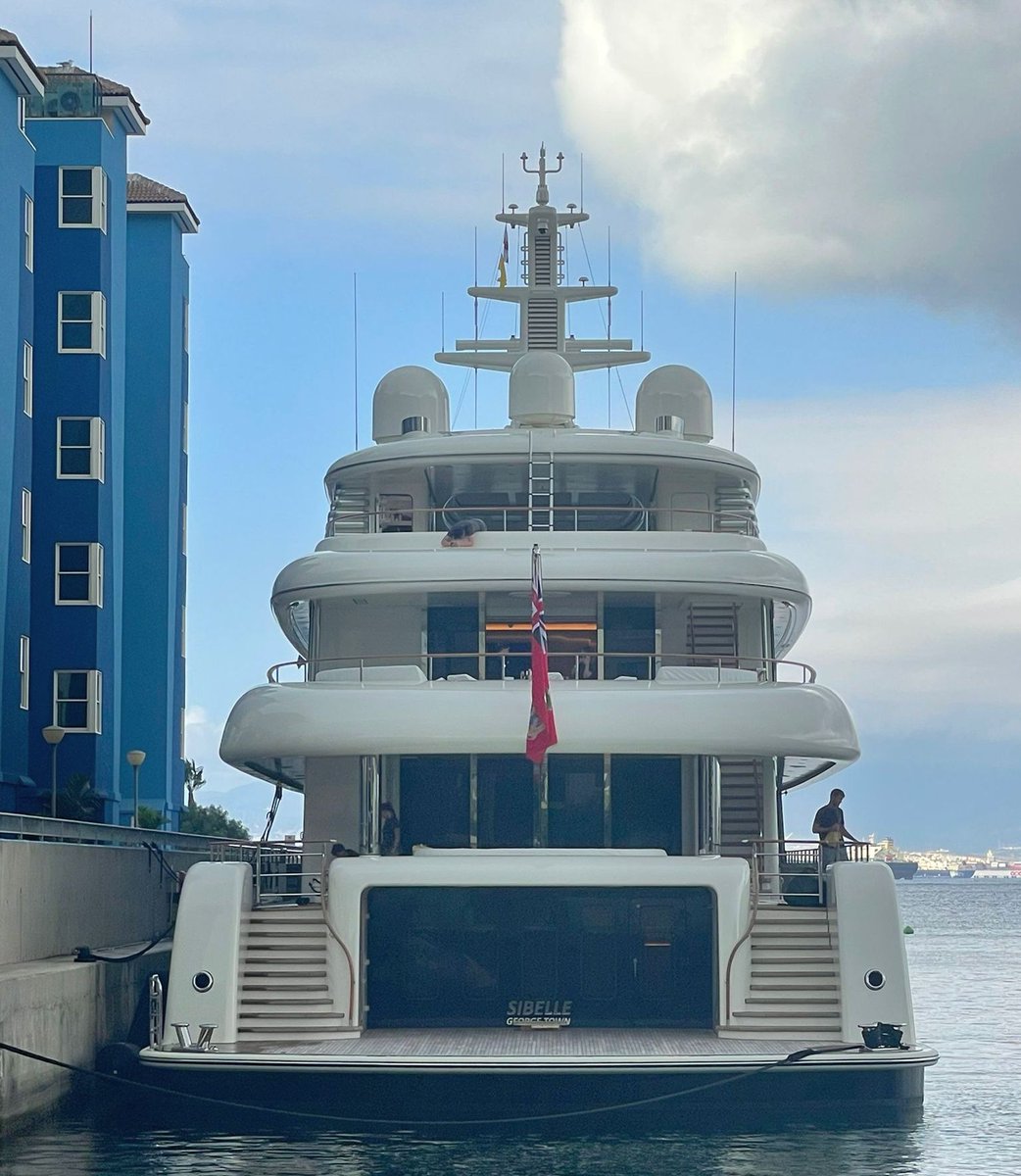 The 67.4m/ 221ft Sibelle, launched on 18 March at De Kaag, was pictured by Danny in Gibraltar this week. Photos by @DannyWheelz on Instagram. #Sibelle #DannyWheelz #Gibraltar #Superyacht #Megayacht
