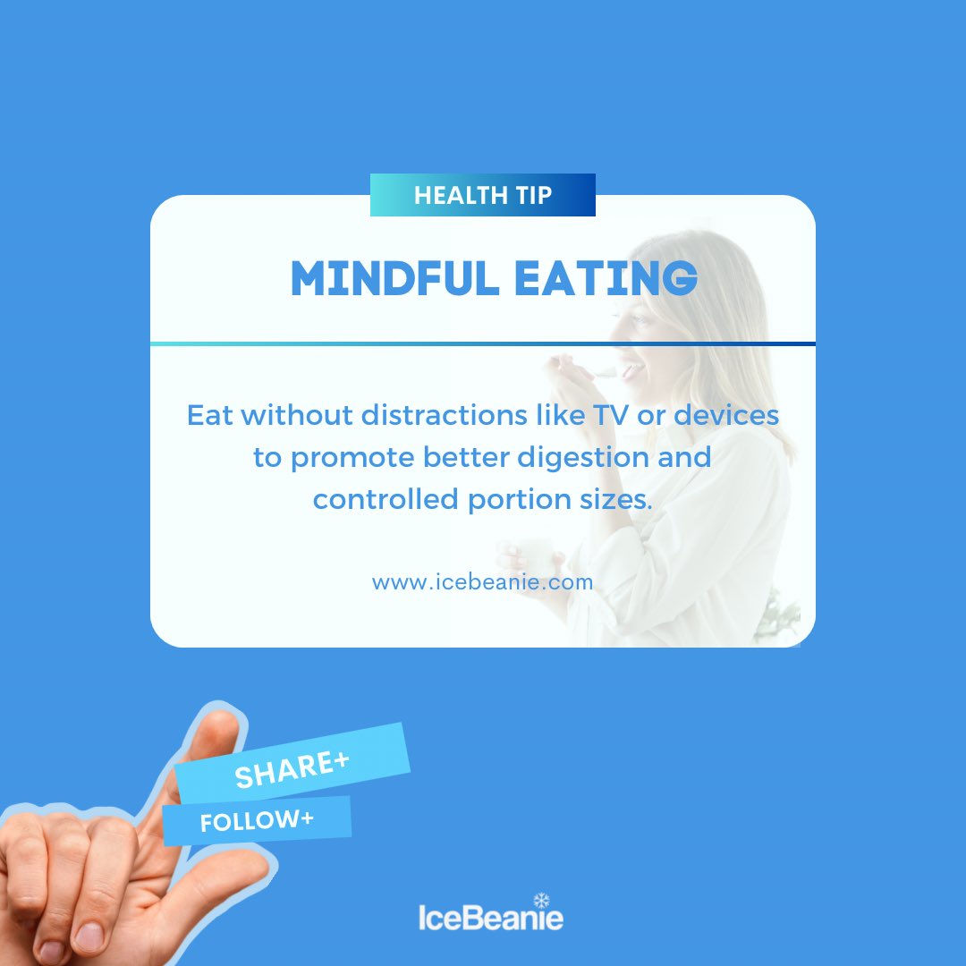 Ever noticed how meal distractions impact your digestion? Go distraction-free for better health. And if that mindfulness warms up your brain, IceBeanie’s got the chill! 🧠❄️ 

Ready to elevate your dining game? 

#MindfulMeals #Health #MigraineRelief #IceBeanie