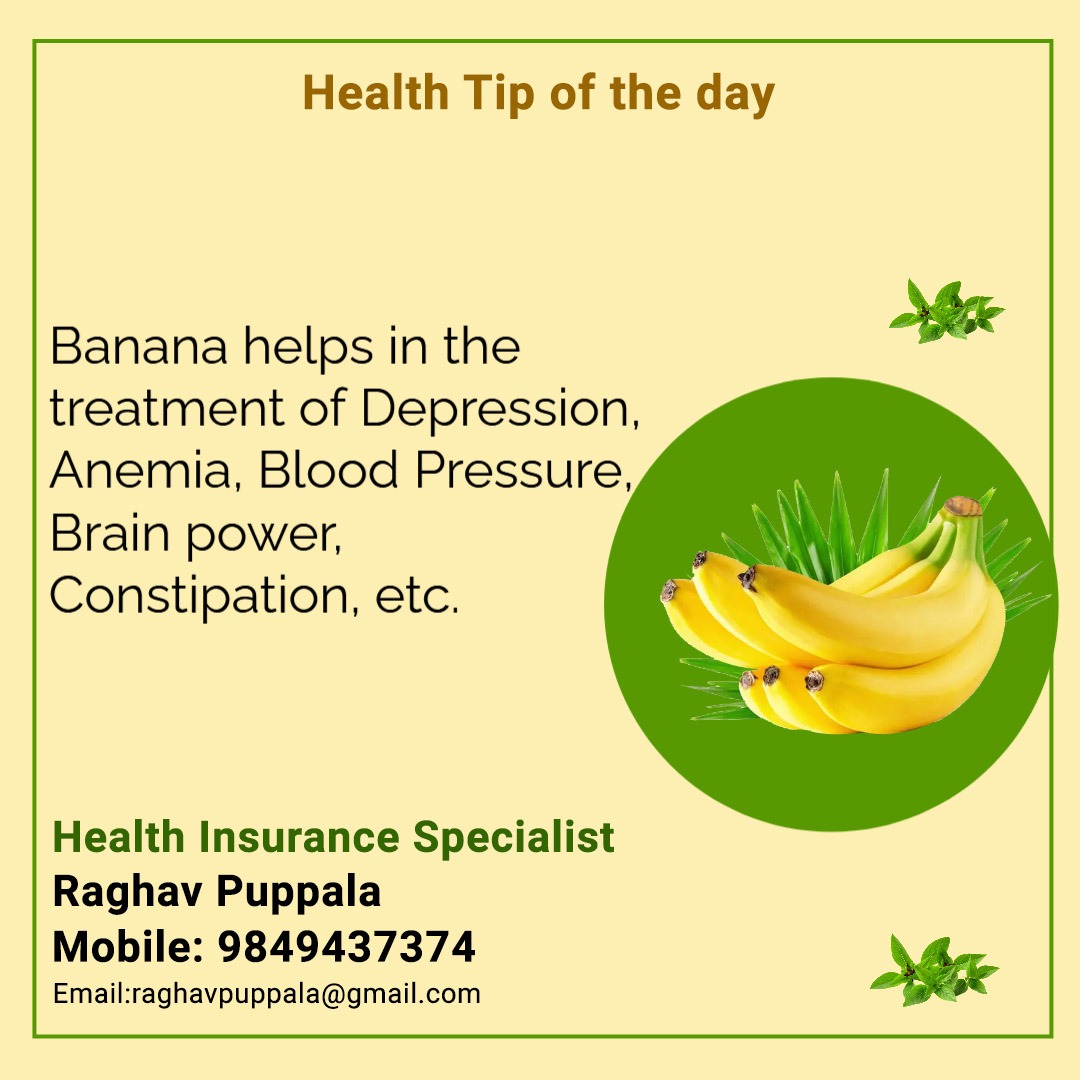 Health tip of the day
#banana #help #treatment #depression #anemia #bloodpresure #brainpower #constipation #healthtip #healthinsuranceadvisor