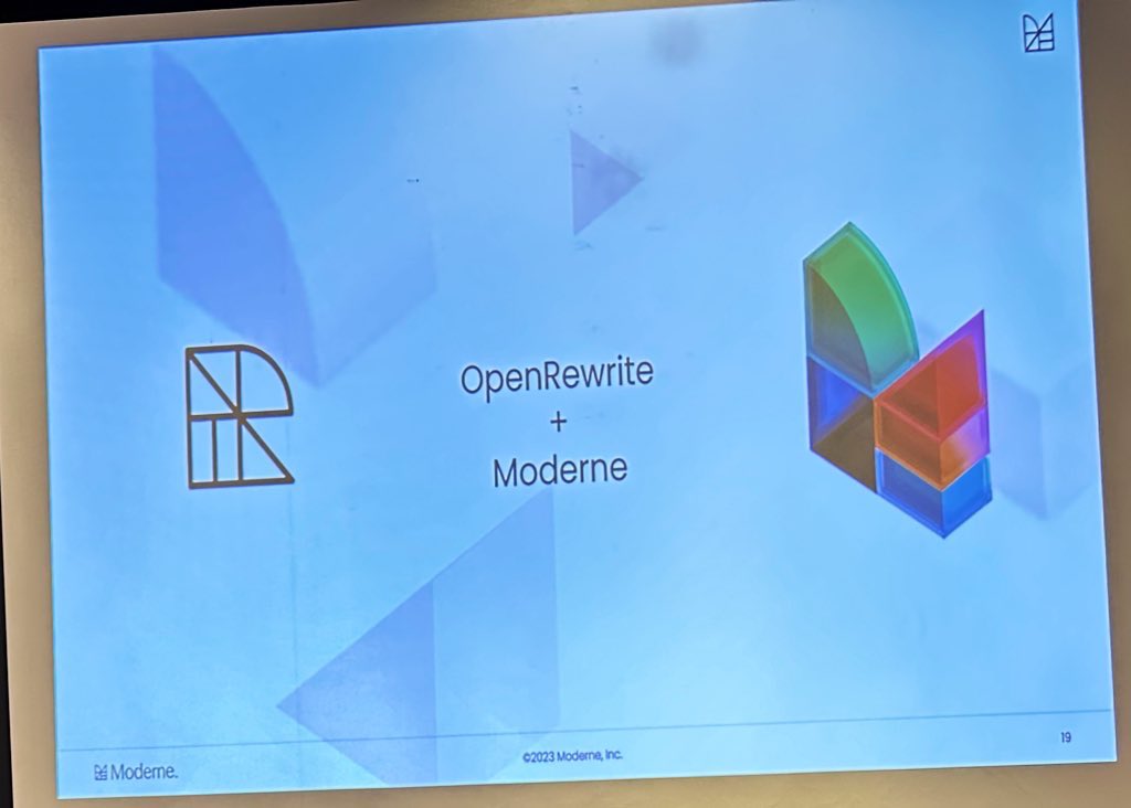 tiffanyfayj's tweet image. Things you can do with @moderneinc and @OpenRewrite 

“We analyze and fix the source code automatically, so developers don’t have to.”
@TimteBeek 
@DevoxxMA 

docs.openrewrite.org

#moderne #maven #apachemaven #devoxx #devoxxma #openrewrite