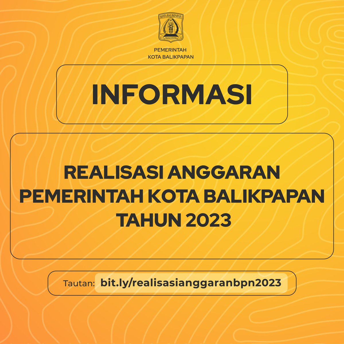 Pemerintah Kota Balikpapan membuka akses informasi Realisasi Anggaran Tahun 2023.

Informasi ini dapat diakses melalui tautan: bit.ly/realisasiangga…

#keterbukaaninformasipublik 
#pemkotbalikpapan