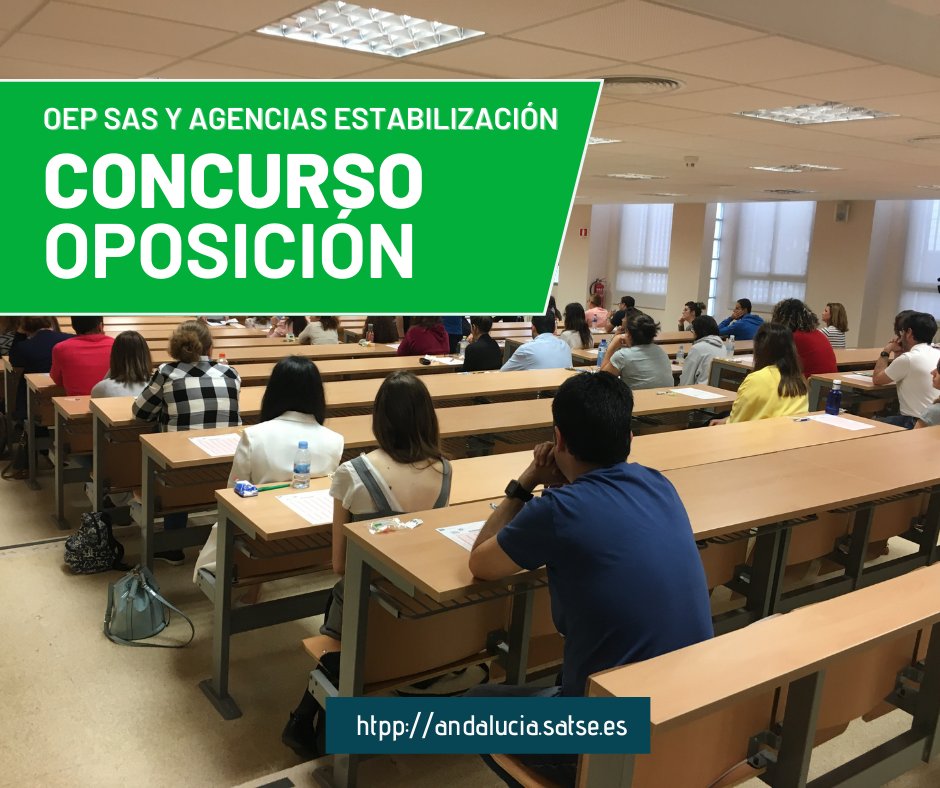 SATSE_Andalucia's tweet photo. 📢Publicadas las resoluciones oficiales con los lugares, fechas y horas pruebas OEP Estabilización SAS y Agencias Concurso Oposición #Enfermera, #Matrona y #Fisioterapeutas
 💻A lo largo de la mañana se podrá consultar las aulas por DNI
🔗Información aquí https://t.co/XLgf9witf9 https://t.co/lOacvOESLc