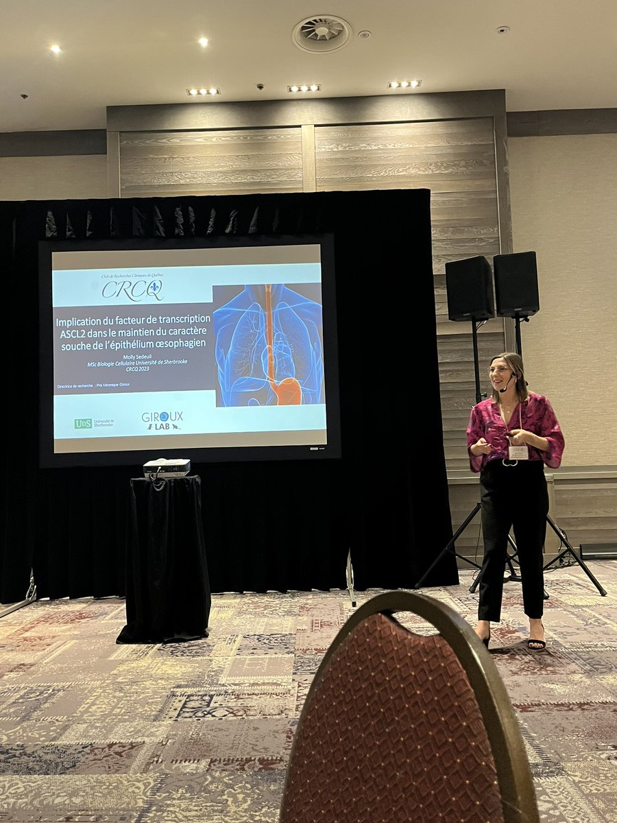 Very happy to have the opportunity to present my contribution to the study on ASCL2 and it’s role in the esophageal epithelium at #CRCQ2023 ! A big thank you to the organisers ! 
#GirouxLab #Science #research