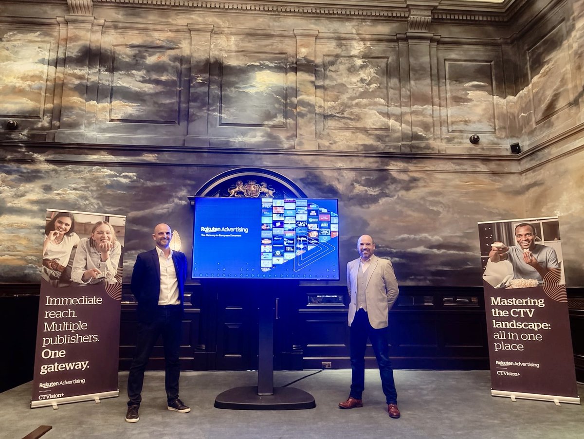 rakutenadvert's tweet photo. π¬π§ Celebrating the UK launch of CTVision+ with some of the industry's finest last night was an absolute blast! πFeeling the FOMO? Find out more about our game-changing solution here: https://t.co/qLD7PKxvGa
#CTVision+ #CTV https://t.co/1Nf3lyOxs1