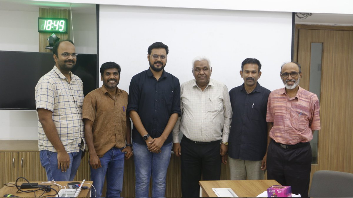 Mr. R. Visweshwaran (<a href="/viswesh244/">Visweshwaran R</a>) of #HRSA successfully defended his #PhD thesis today titled: 'Towards Improving the Performance of Hydrological Models Using Efficient Assimilation Strategies'. We congratulate him and wish him best for his future endeavors! 
#PhDone #IITBombay