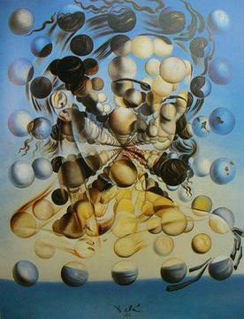 wearespacehero's tweet photo. 🌌 "Galatea of the Spheres" (1952): Salvador Dalí's cosmic masterpiece. This portrait of his wife, Gala, is a celestial symphony of countless spheres, evoking the cosmic dance and the mysteries of atomic structure. https://t.co/qD7o4fkWLo