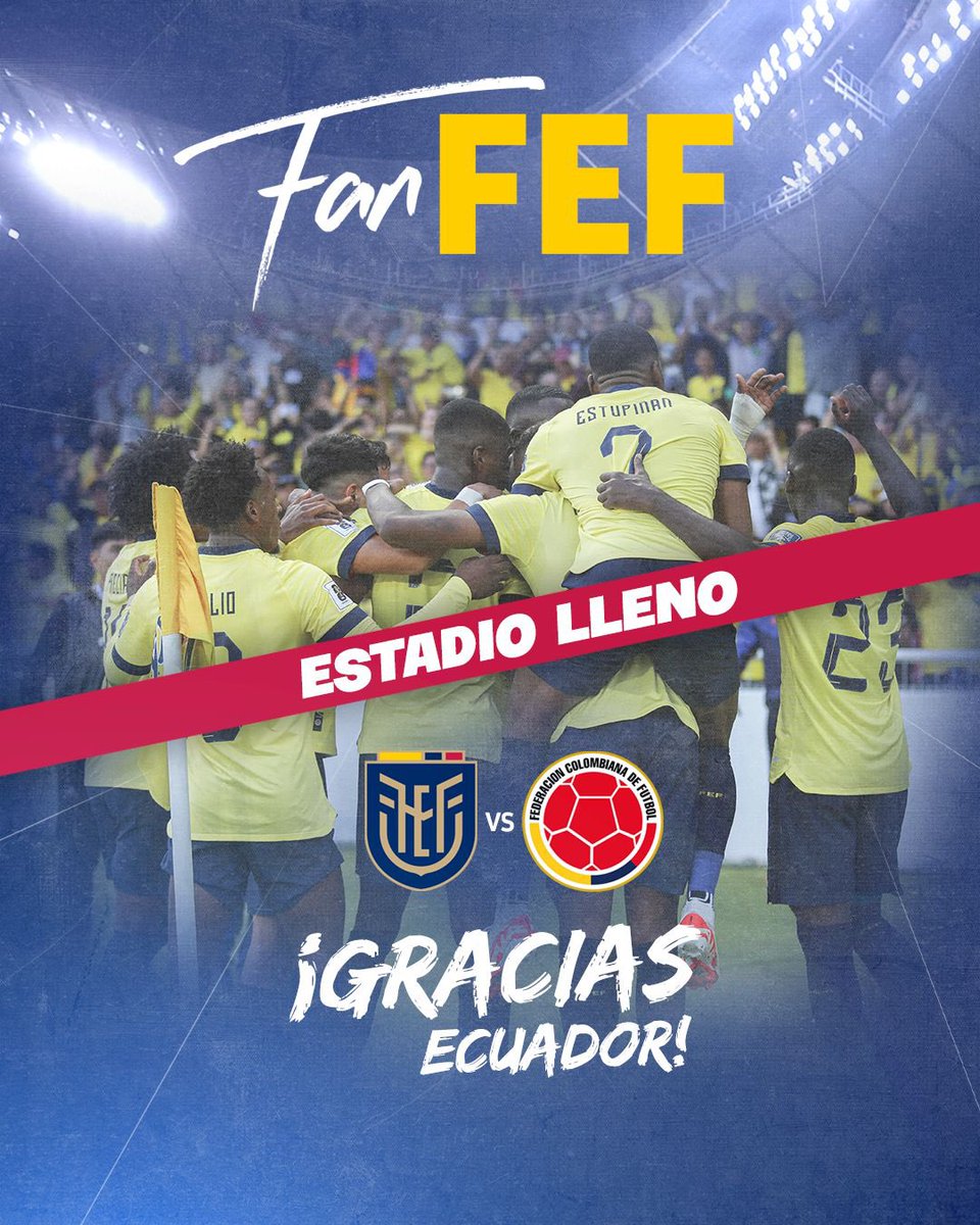 ¡Tendremos casa llena!🏟️ ¡Gracias Ecuador por el apoyo!❤️ Nos vemos el martes 17 a las 18h30