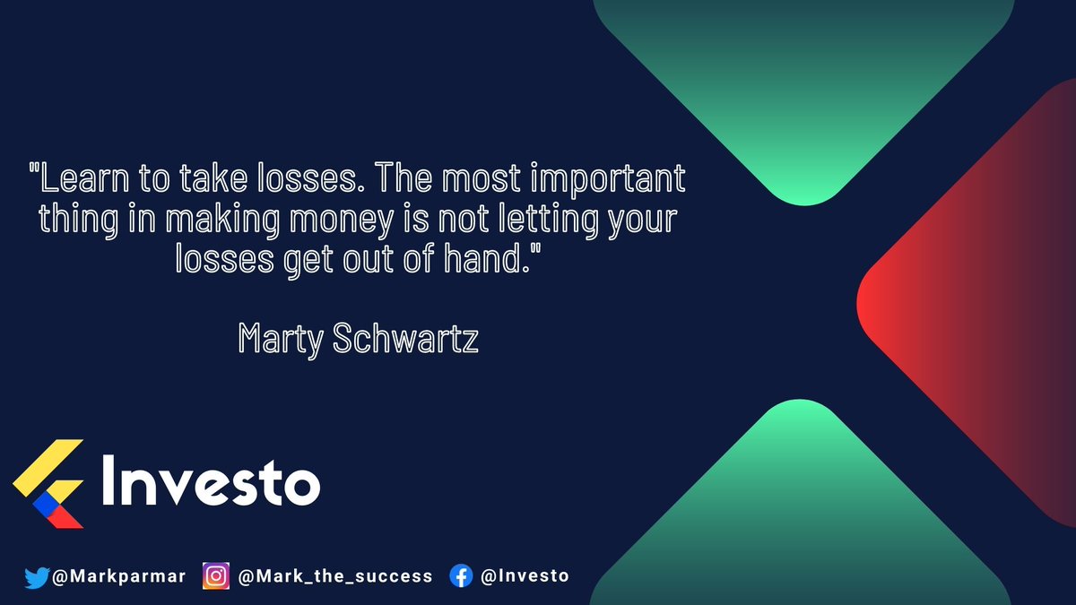 markparmar's tweet photo. "Learn to take losses. The most important thing in making money is not letting your losses get out of hand."
💥💥💥💥💥 https://t.co/r4YTicpX31