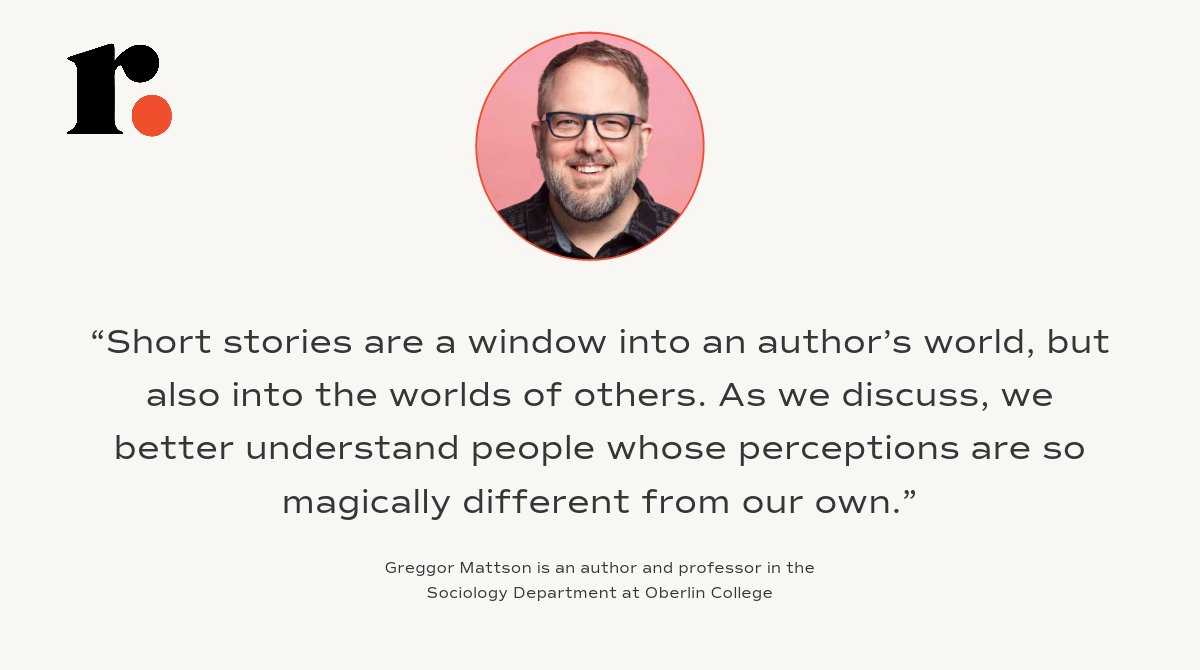 “Short stories are a window into an author’s world, but also into the worlds of others. As we discuss, we better understand people whose perceptions are so magically different from our own.” Meet @GreggorMattson and our other facilitators at reflectionpoint.org/the-rp-approach.