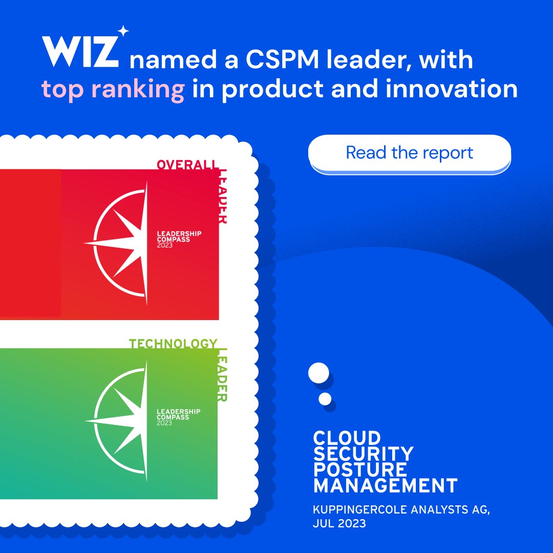 Wiz takes the cloud security crown! 🌟 #1 in Product & Innovation in KuppingerCole’s CSPM report. Get expert insight and up your cloud security game now! 💡🔒 wiz.io/lp/kuppingerco…