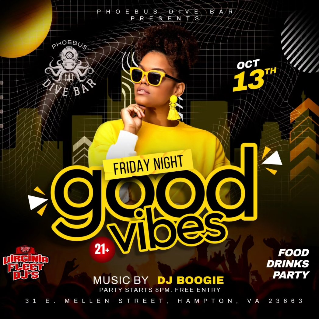 We outside... Pull up to the Phoebus Dive Bar tonight.