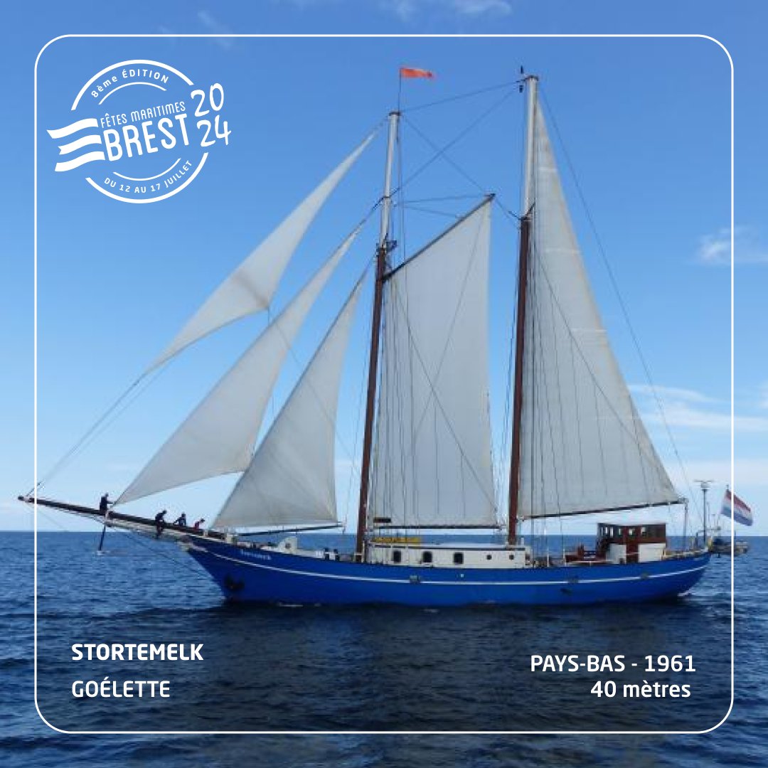 Nous sommes ravis de vous présenter en avant-première deux nouveaux #bateaux inscrits pour les #FêtesmaritimesdeBrest 2024 !⛵
Abel Tasman, construit en 1913, et Stortemelk, construit en 1961, seront présents en #rade de Brest pour notre grand #rassemblementmaritime.✨