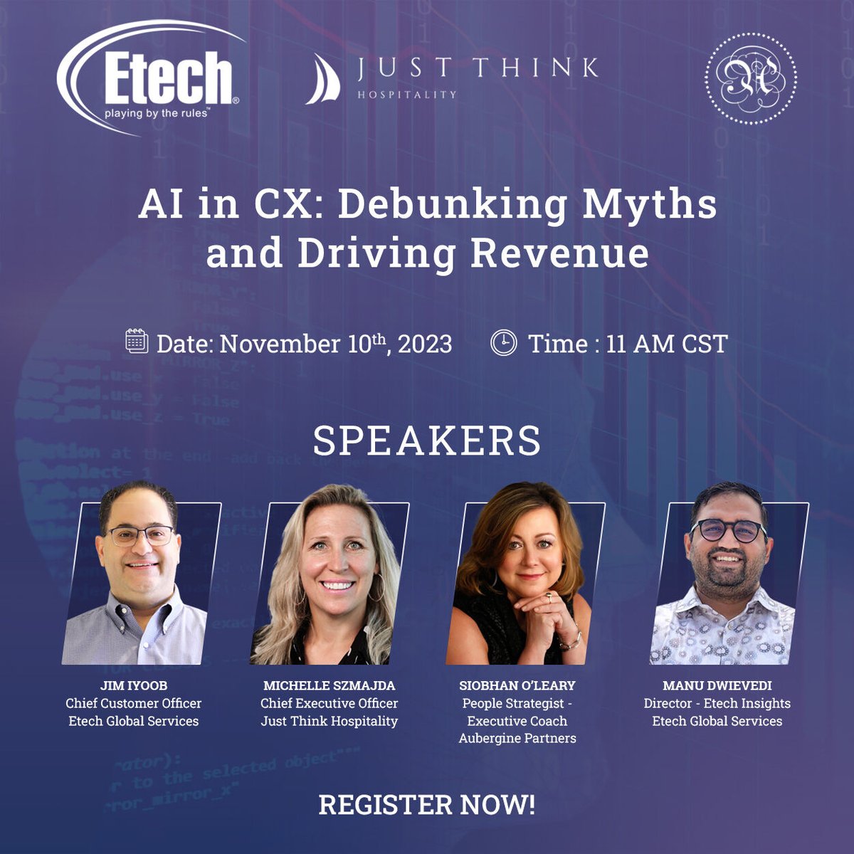 Join us as we unveil the truth about AI technology and its real impact on customer experience. Mark your calendar for November 10th!
Reserve your spot: bit.ly/3Qe0lj4  

#CXRevolution #FutureTechTalks  #CustomerCentricTech #EtechWebinar