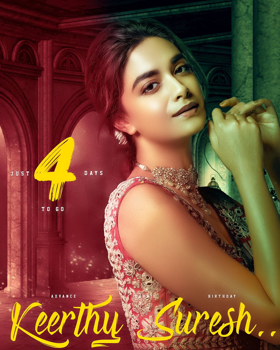 KeerthyFansPage's tweet image. Just 4 Days to go Advance Happy Birthday queen🤗❤️

Hey kitty cults, Our Queen&apos;s birthday tag will drop at 6 PM on October 16th, and the Common DP will be unveiled at 7 PM. Let&apos;s make it big through the celebrations 
@KeerthyOfficial #KeerthySuresh #CommonDP #BirthdayCelebration