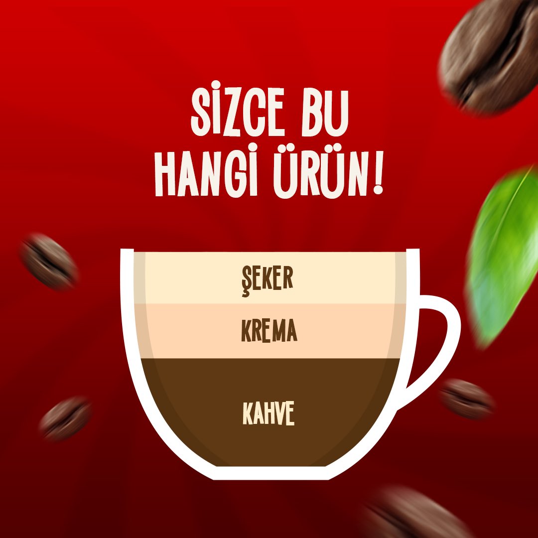Sizce bu hangi ürünümüz? Kahve + krema + şeker = ?🤔 
Doğru cevaplayan 3 şanslı takipçimize muhteşem Mahmood Coffee kahve seti hediye ediyoruz!🎁
Katılım kuralları çok basit:
❤️ Bizi takip edin,
❤️ Tweeti beğenin, 
❤️ Cevabınızı yorumlarda paylaşın,
❤️ 3 arkadaşınızı etiketleyin!