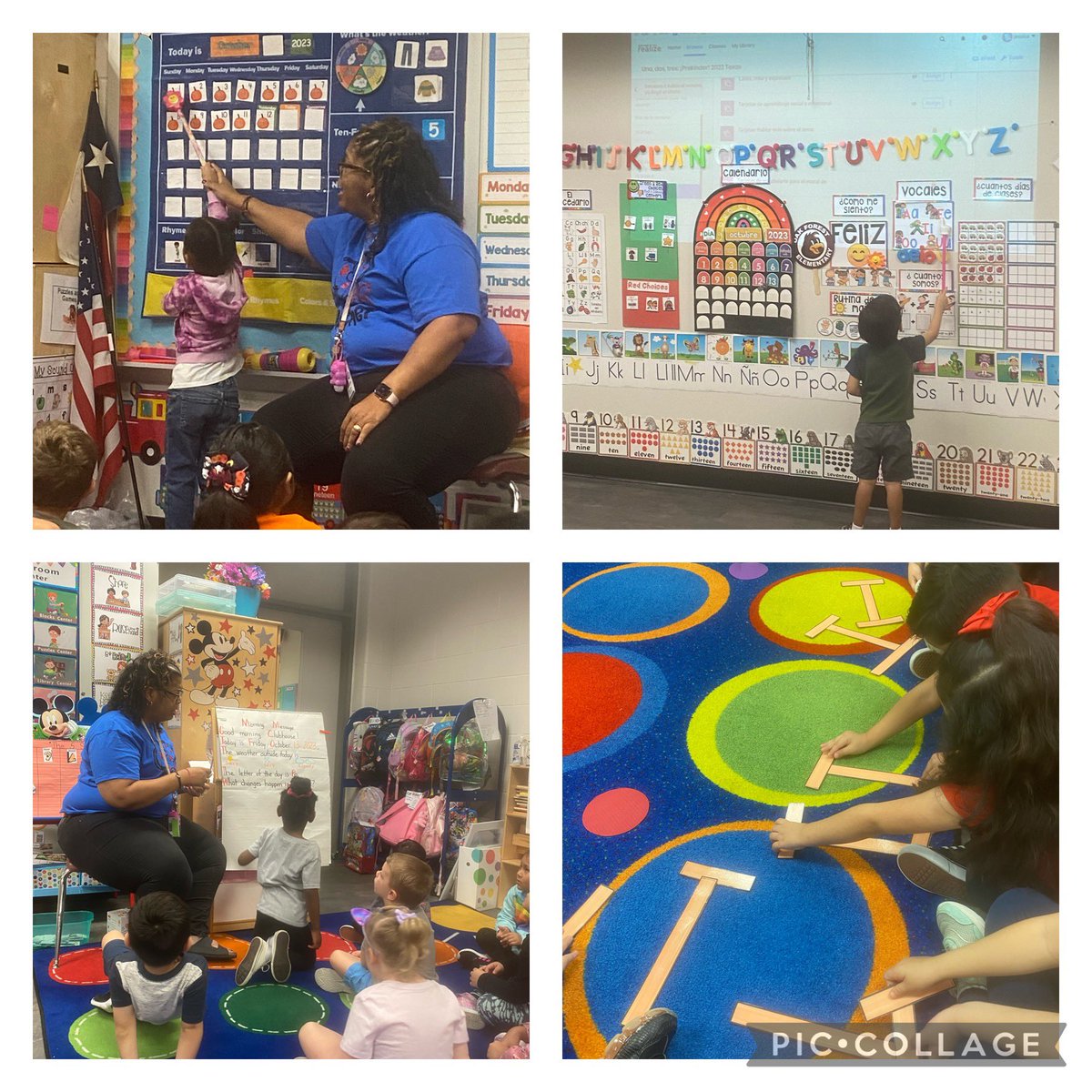 ReadandWriteBFF's tweet image. Started my morning off right @HumbleISD_OFE @HumbleISD_PREK with student led morning message, interactive morning message, and alphabet building! #studentled #prekexplorers