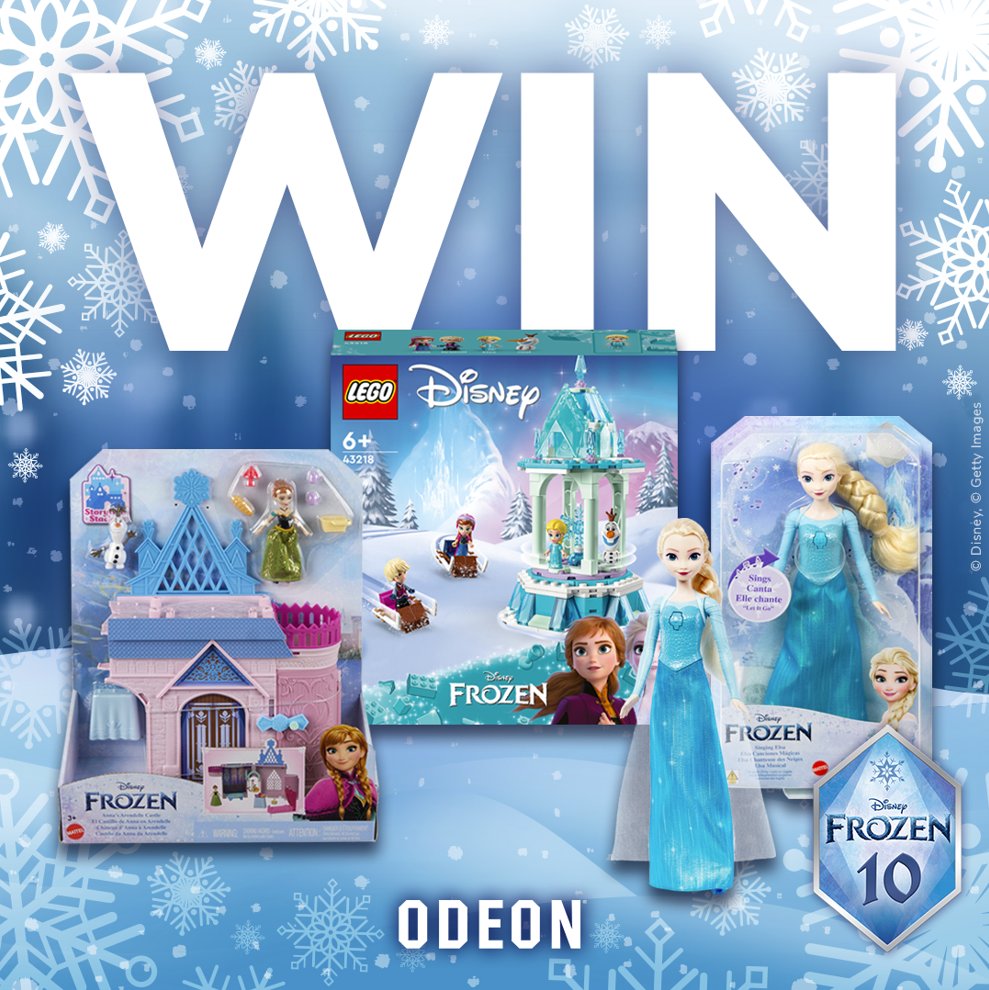 ODEONCinemas's tweet photo. 🚨WIN🚨 
We're celebrating 10 years of Frozen by bringing it back to the big screen! We’re giving 15 lucky Disney lovers the chance to win an incredible Frozen prize bundle with Lego and Mattel goodies🤩

To enter, tag a friend and tell us your favourite character from Frozen!❄️ https://t.co/Oz4HXje8tw