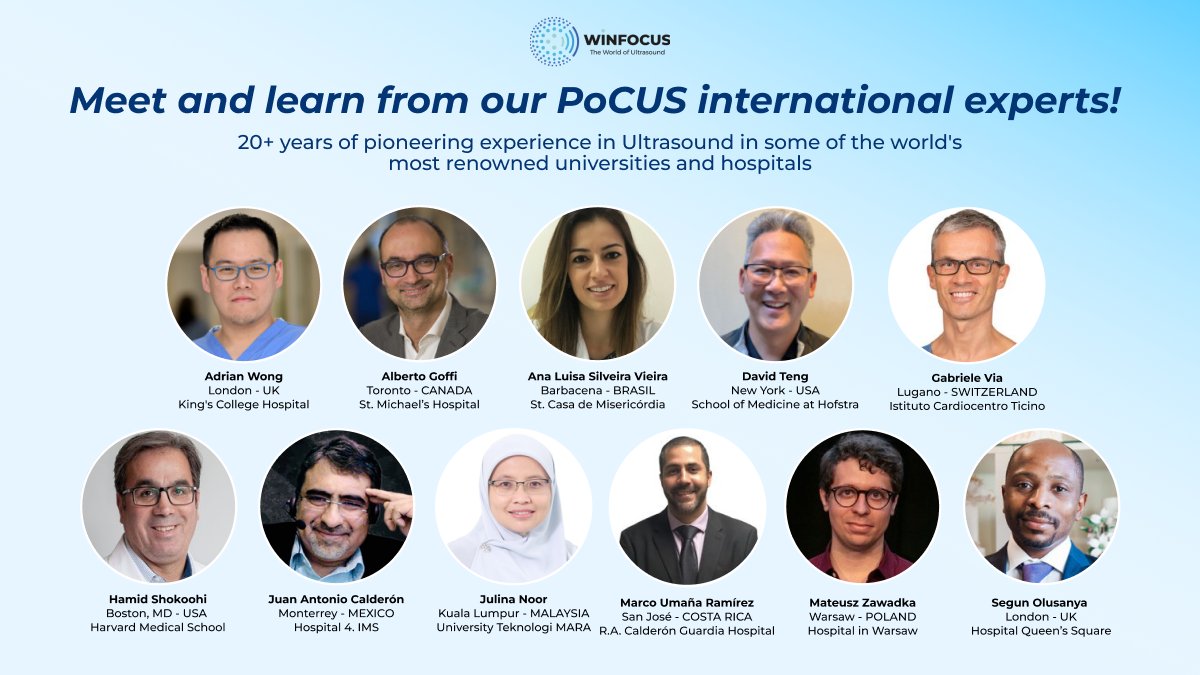 Connect with leading PoCUS experts worldwide presenting at the WINFOCUS Symposium 23! Buy tickets here: bit.ly/48IugqS #pocus #medEd #Foamed #WINFOCUS23 #WINFOCUS #WINFOCUSworld