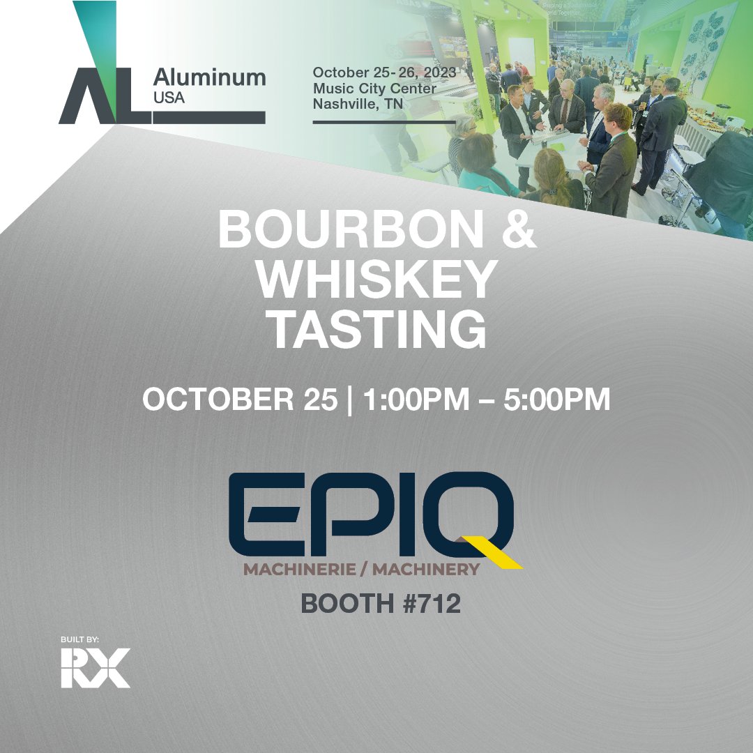 Stop on by the <a href="/EPIQMachinery/">EPIQ Machinery</a> booth for a whiskey and bourbon tasting! Don’t miss out on the incredible tasting experience! Don’t miss out on this incredible tasting experience and the opportunity to network with your peers right on the Show Floor: bit.ly/46NqGKd